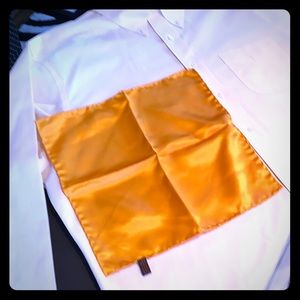 Orange silk pocket square